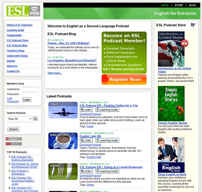 ESL関連サイト。ここぐらいから始めるのがよいかと